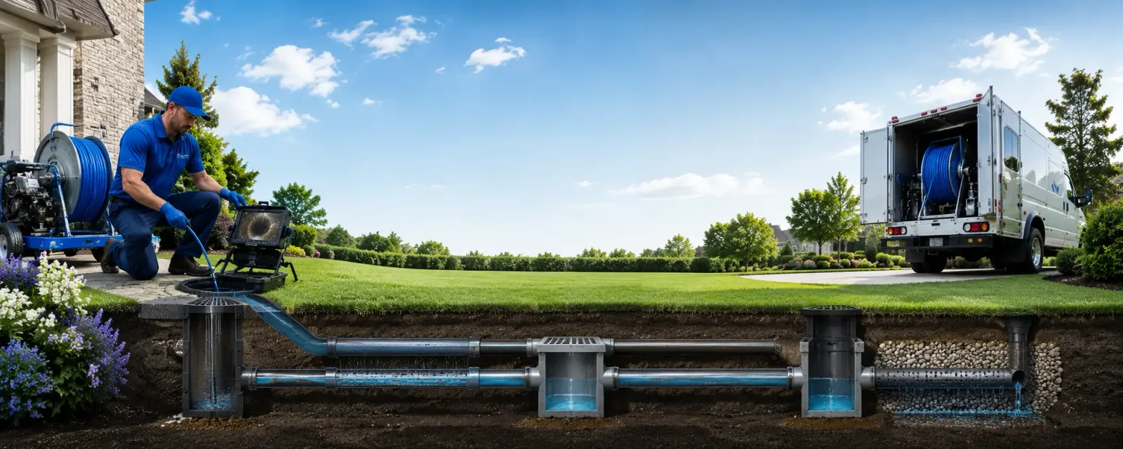 Outdoor drain cleaning information for Platina, CA